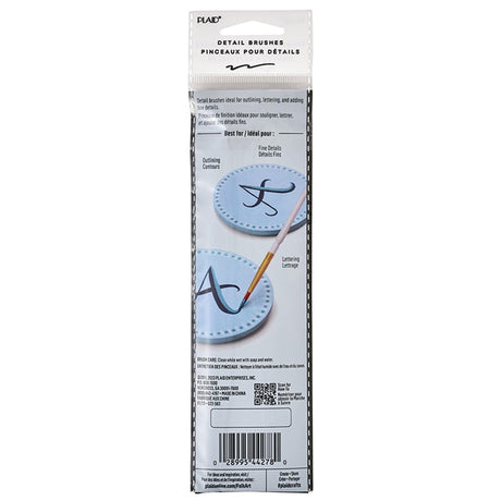 FolkArt Detail Brush - Set of 10 back