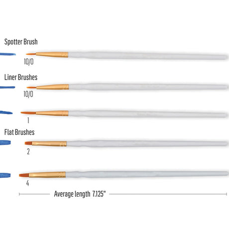 FolkArt Detail Brush - Set of 10 close up