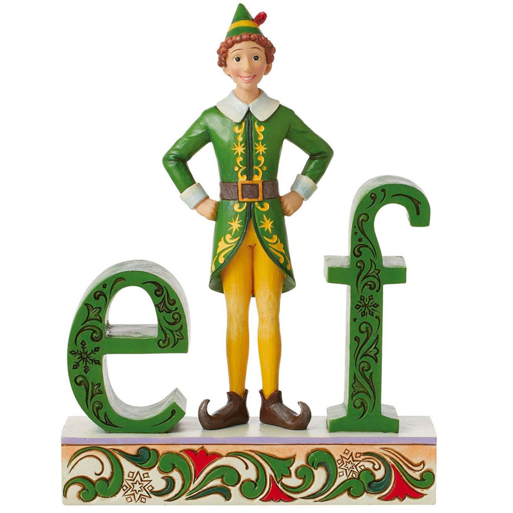 Jim Shore Buddy Elf Standing Elf Word 8.58" front