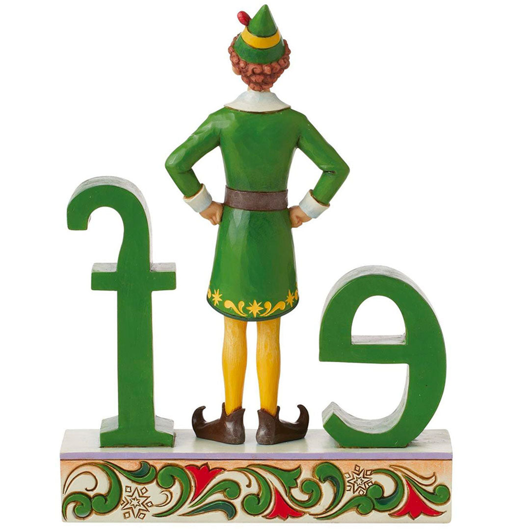 Jim Shore Buddy Elf Standing Elf Word 8.58" back