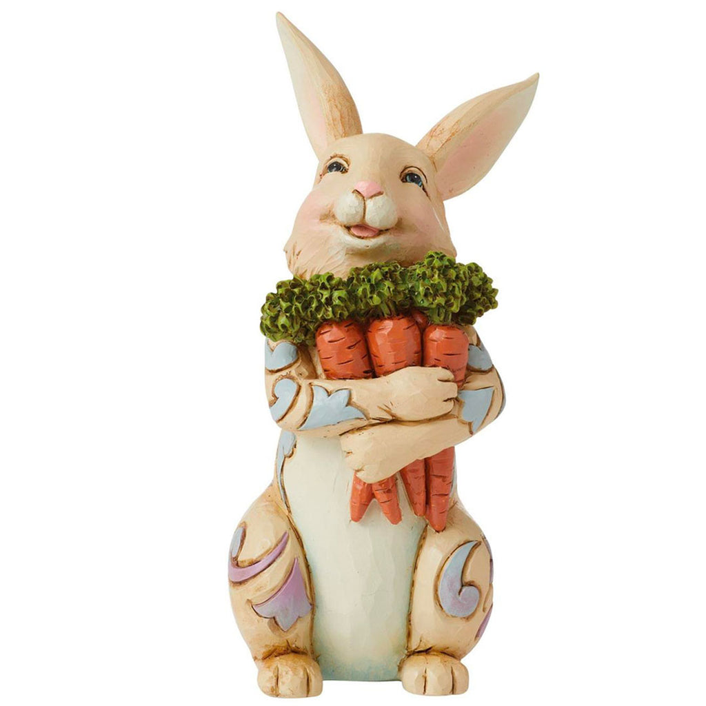Jim Shore Bunny with Carrots Pint 5.71" front