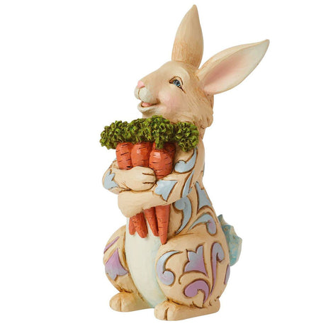 Jim Shore Bunny with Carrots Pint 5.71" side