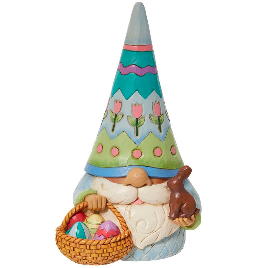 Jim Shore Easter Gnome with Basket of Eggs 7.5" front