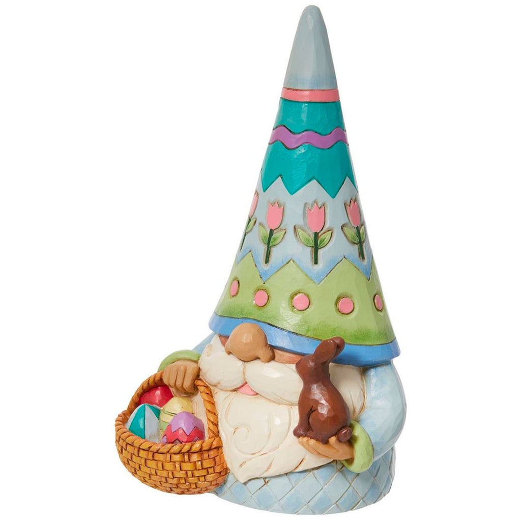 Jim Shore Easter Gnome with Basket of Eggs 7.5" side