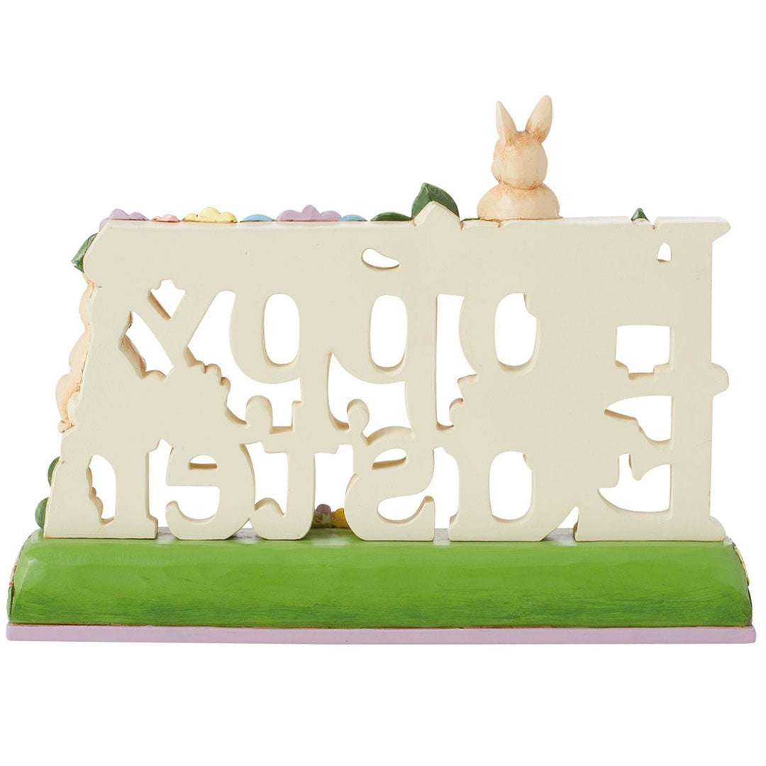 Jim Shore Hoppy Easter with Bunnies 6.18" back