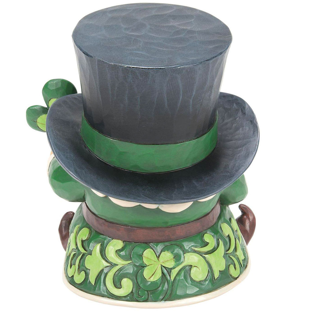 Jim Shore Leprechaun Top Hat Figurine 5" back