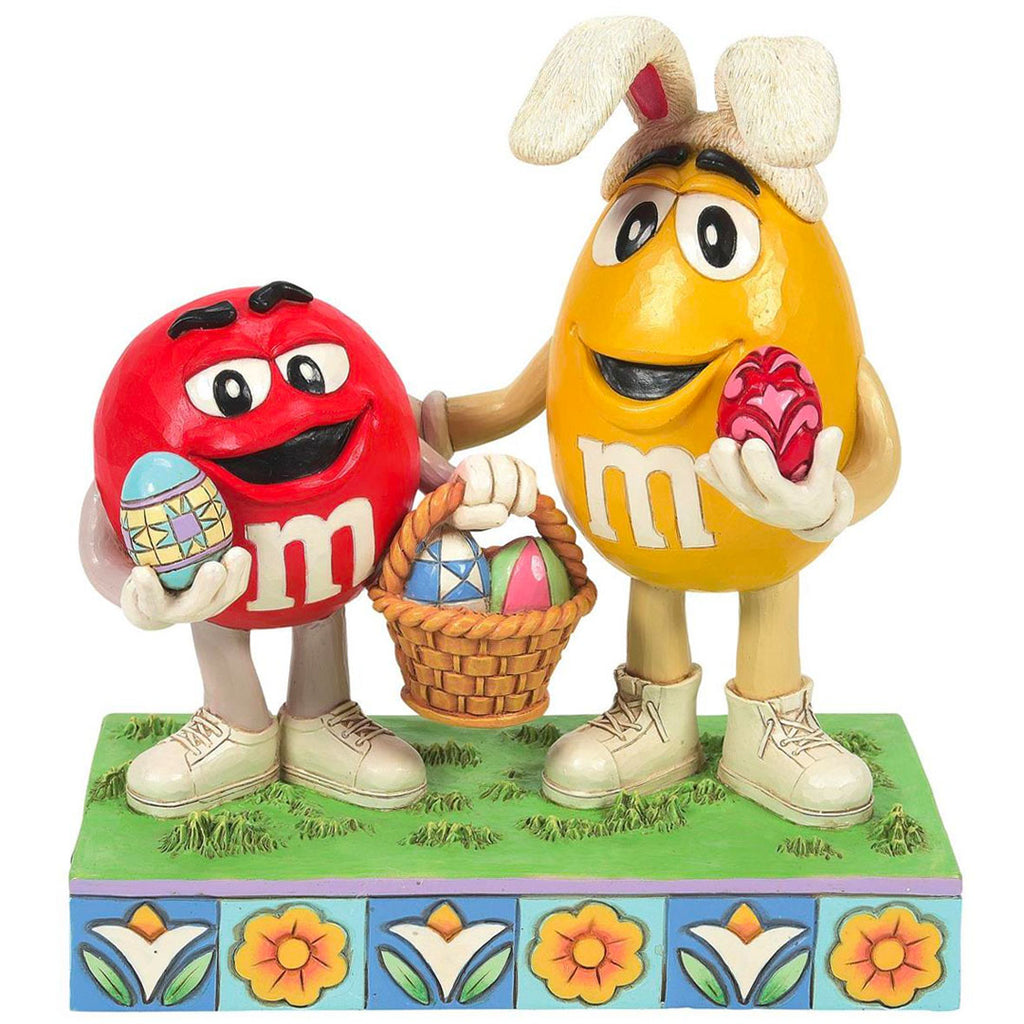 Jim Shore M&M'S Red & Yellow Characters 6.22" front