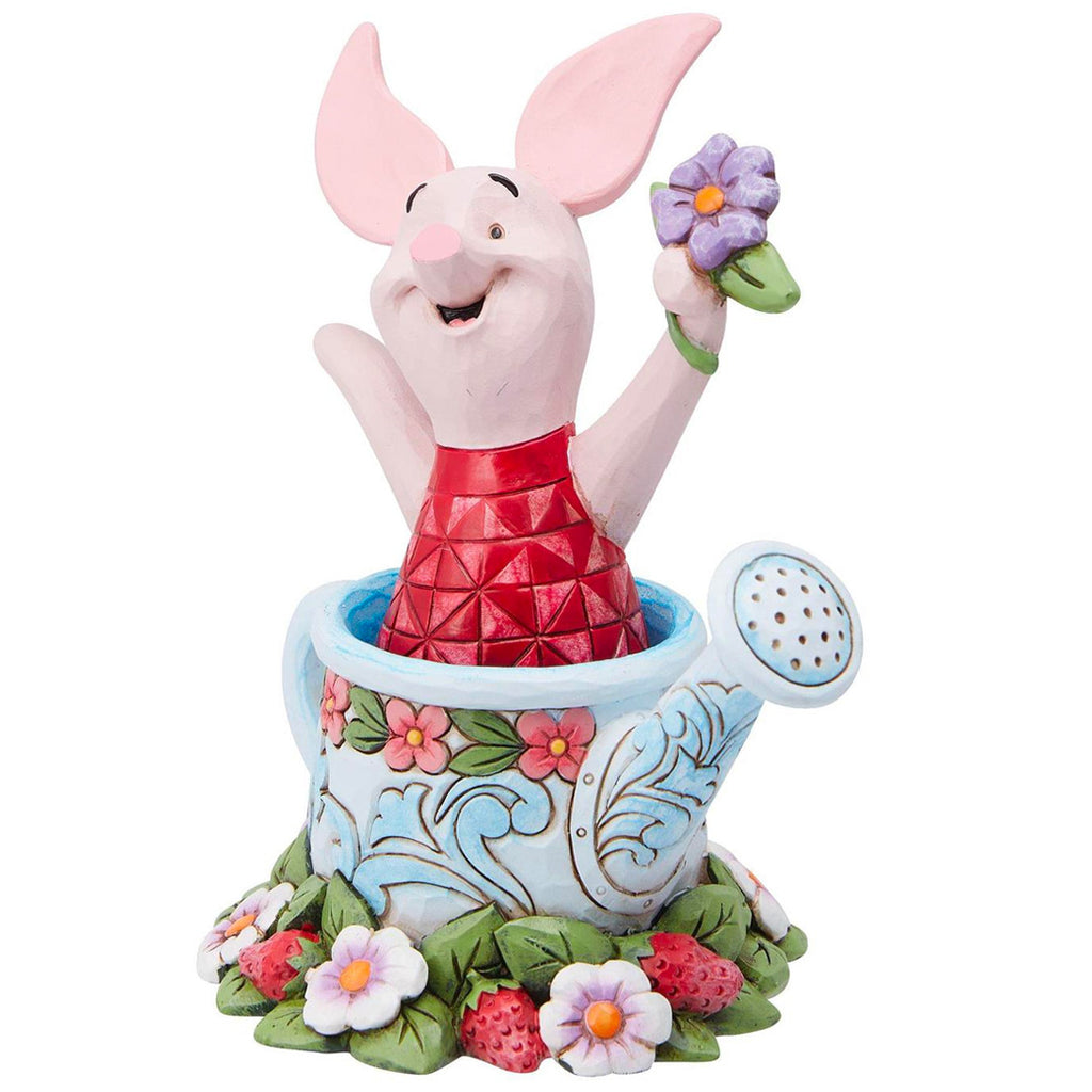 Jim Shore Piglet in Watering Can 4.5" front