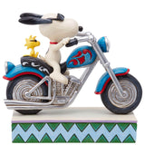Jim Shore Snoopy & Woodstock Riding Moto 5.98" side