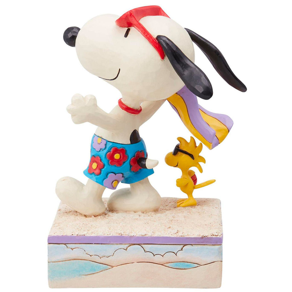 Jim Shore Snoopy & Woodstock at Beach 5.125" side