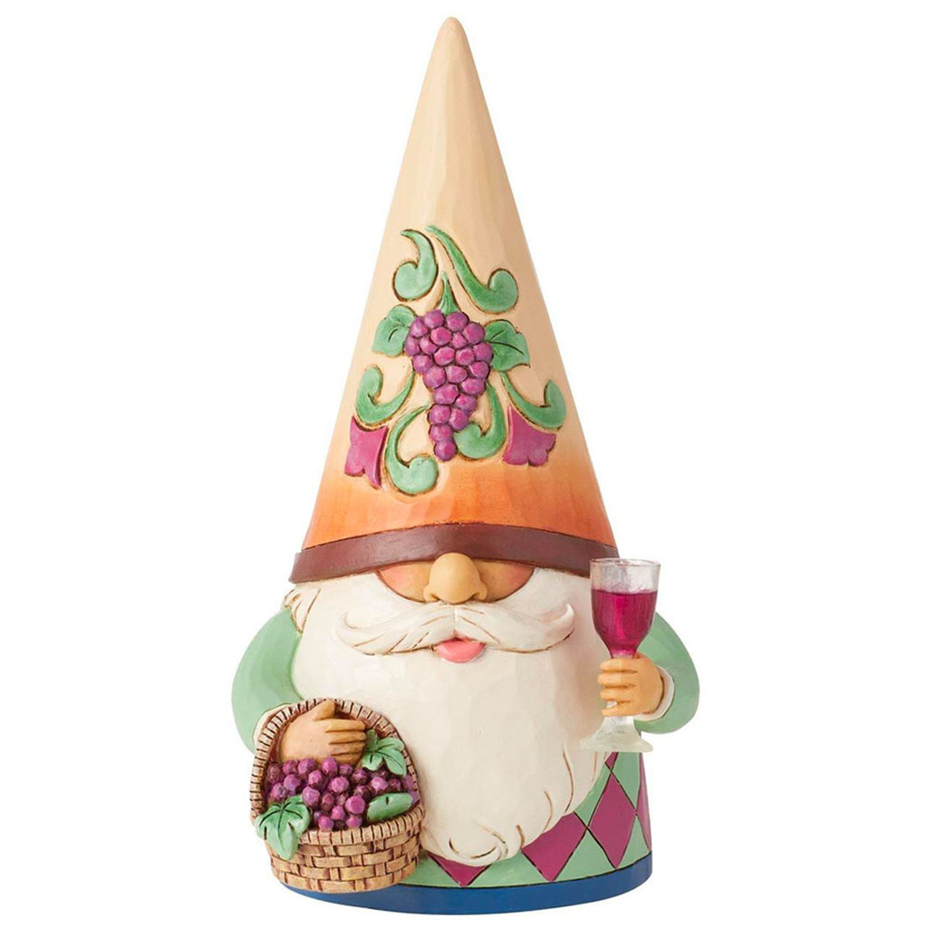 Jim Shore Wine Gnome Figurine 6.75" front