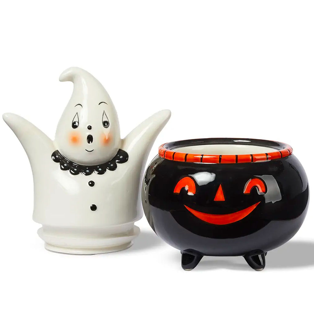 Johanna Parker Carnival Cottage Ahh! Ghost Canister 8.25" opened