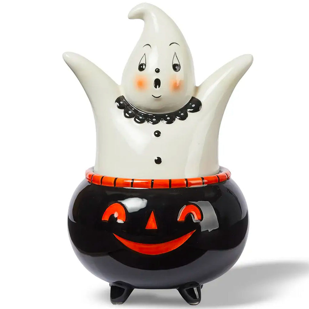 Johanna Parker Carnival Cottage Ahh! Ghost Canister 8.25" front