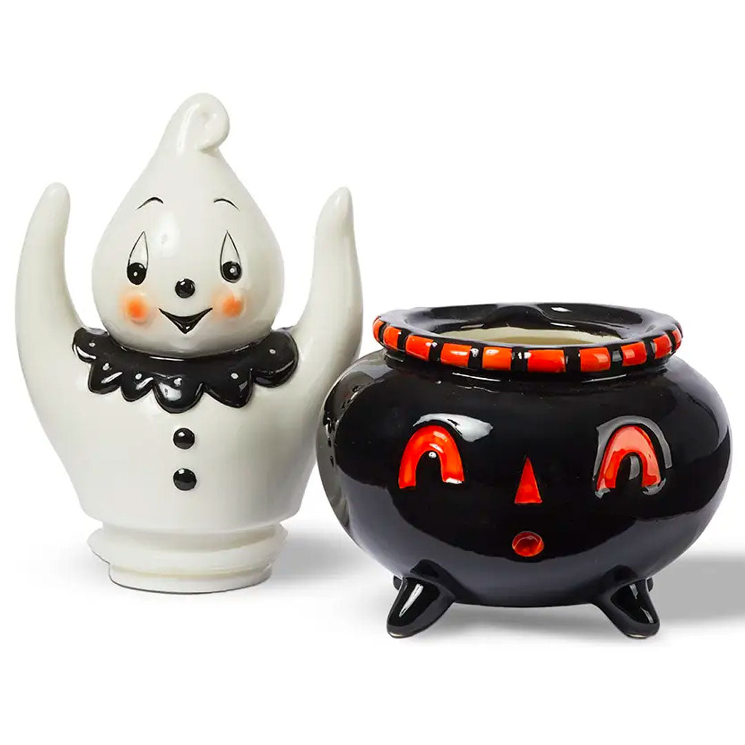 Johanna Parker Carnival Cottage Eek! Ghost Canister 8.25" opened