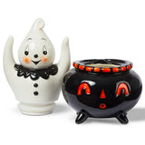 Johanna Parker Carnival Cottage Eek! Ghost Canister 8.25" opened
