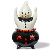 Johanna Parker Carnival Cottage Eek! Ghost Canister 8.25" front