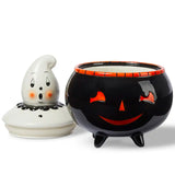 Johanna Parker Carnival Cottage Spooky Ghost Canister 8.25" opened