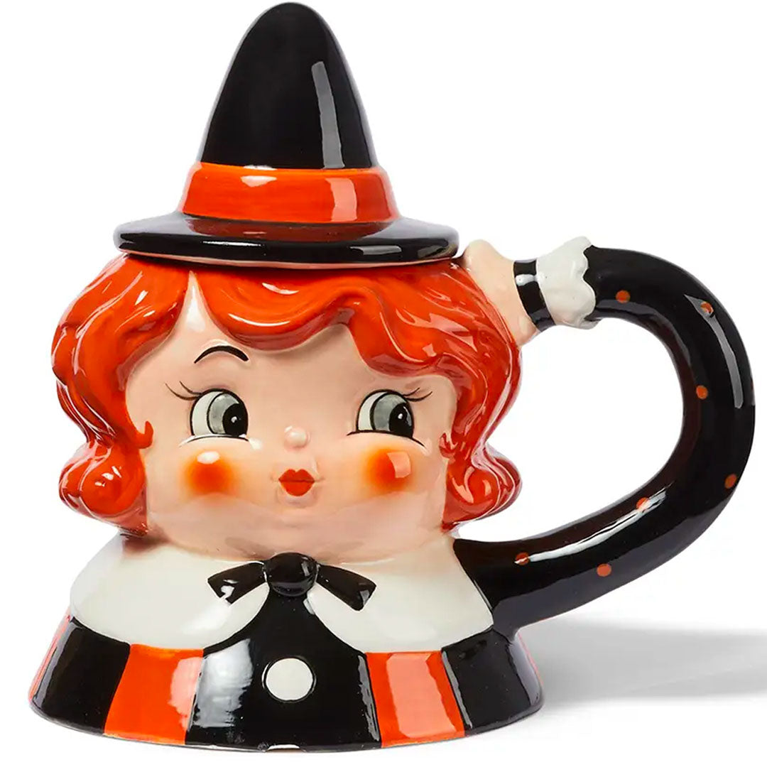 Johanna Parker Carnival Cottage Witch Mug with Lid 6.875"