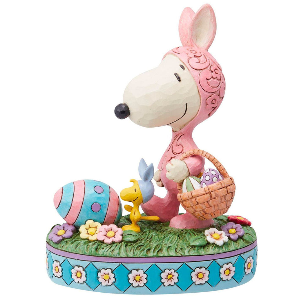 Jim Shore Snoopy & Woodstock Easter 6" front