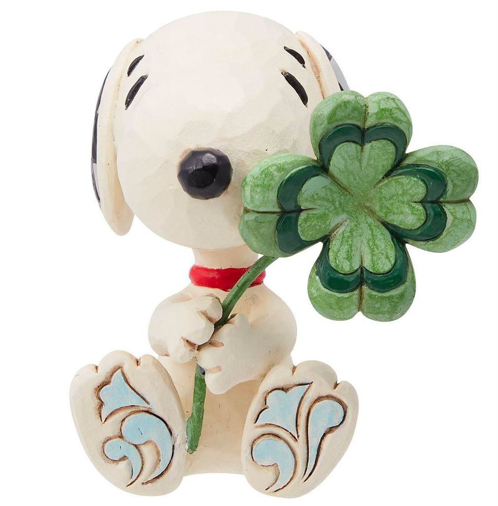 Jim Shore Snoopy with Clover Mini 2.625" front