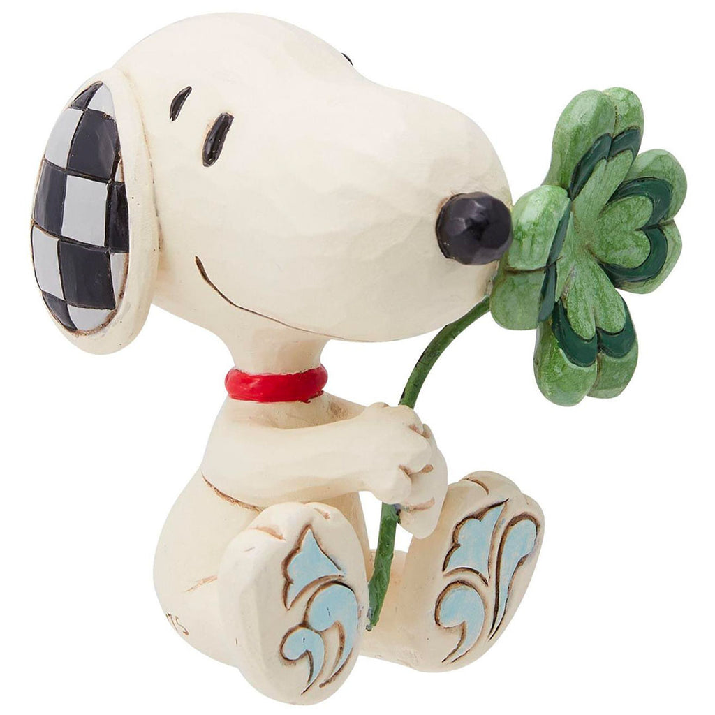 Jim Shore Snoopy with Clover Mini 2.625" side