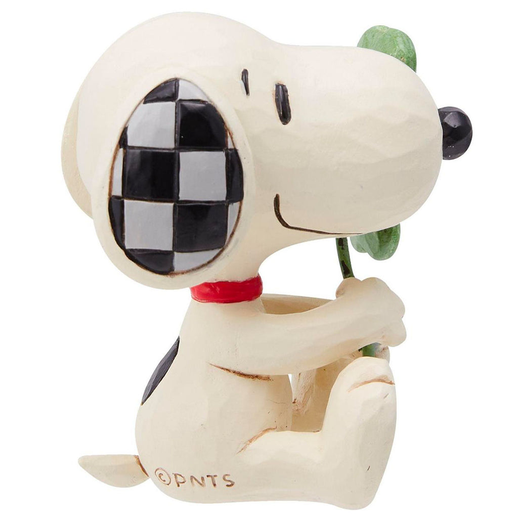 Jim Shore Snoopy with Clover Mini 2.625" back