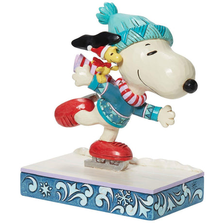 Jim Shore Snoopy and Woodstock Skating side