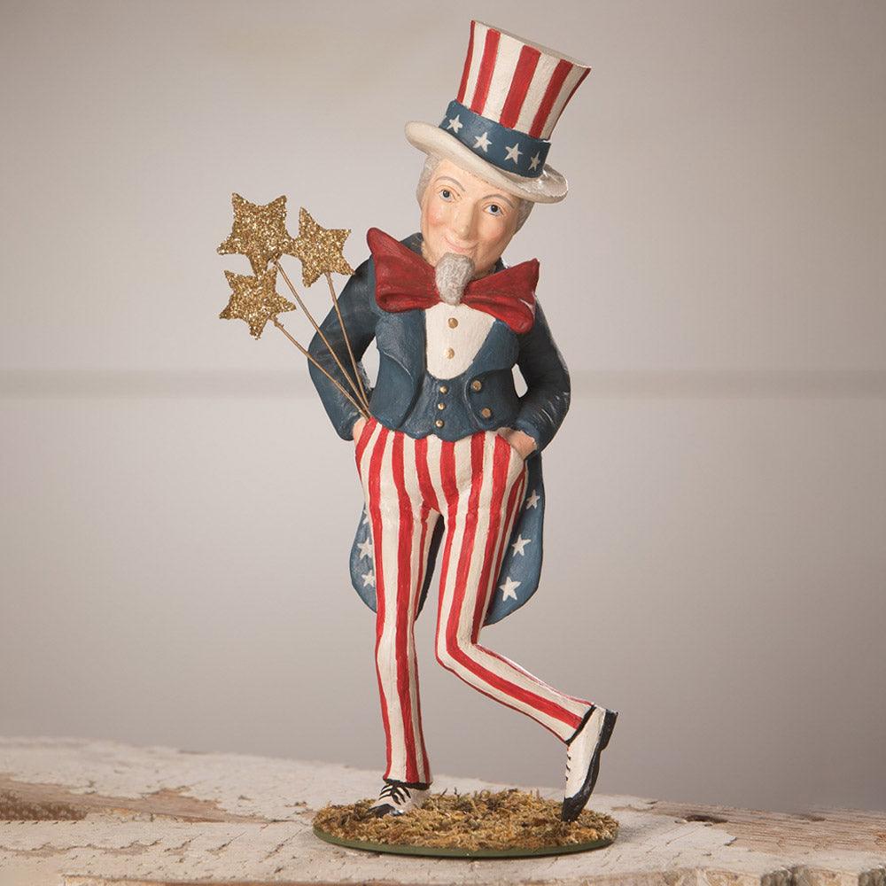 Dancing Uncle Sam Figurine by Bethany Lowe Patriotic