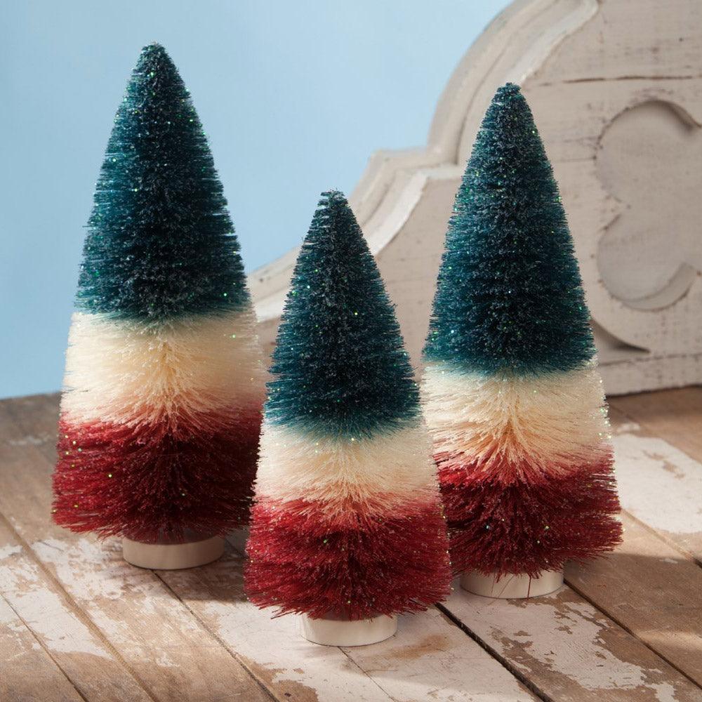 Americana Bottle Brush Trees by Bethany Lowe