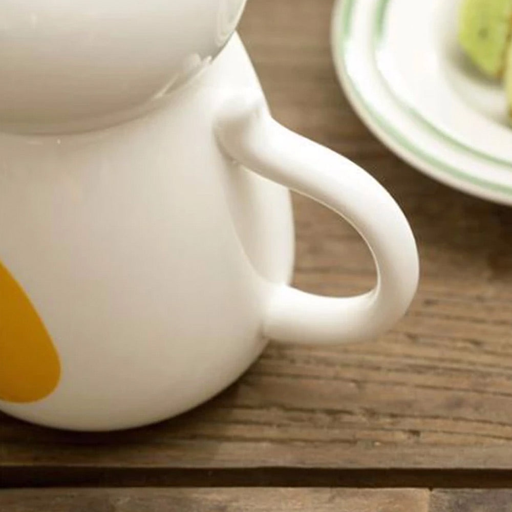 Cat 3D Ceramic Mugs with Spoon - set of 4