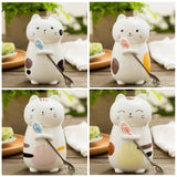 Cat 3D Ceramic Mugs with Spoon - set of 4