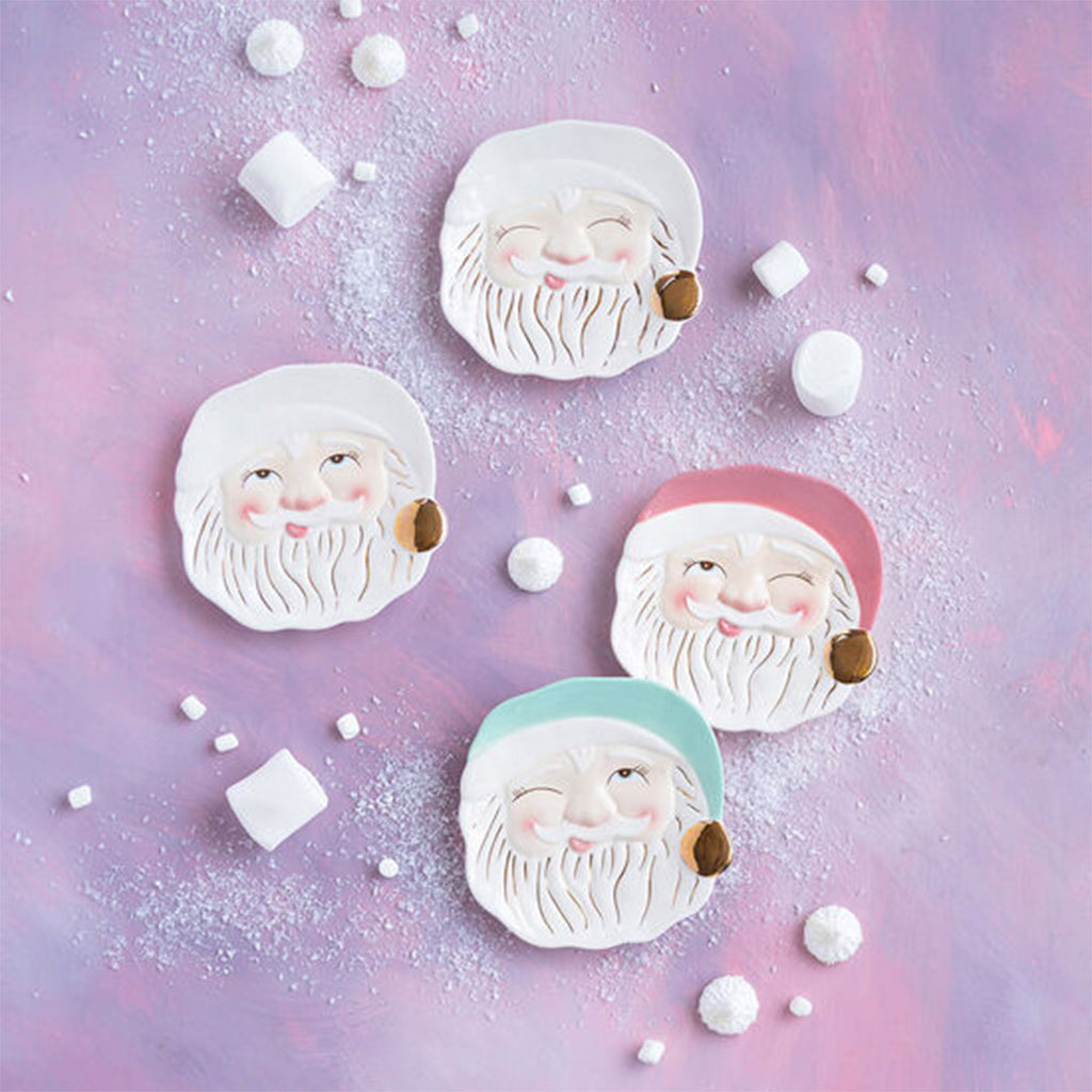 Papa Noel Cookie Plate by Glitterville - Set of 4 at Cuddle Decor
