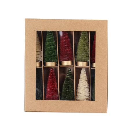 Traditional Bottle Brush Trees in Box by Bethany Lowe