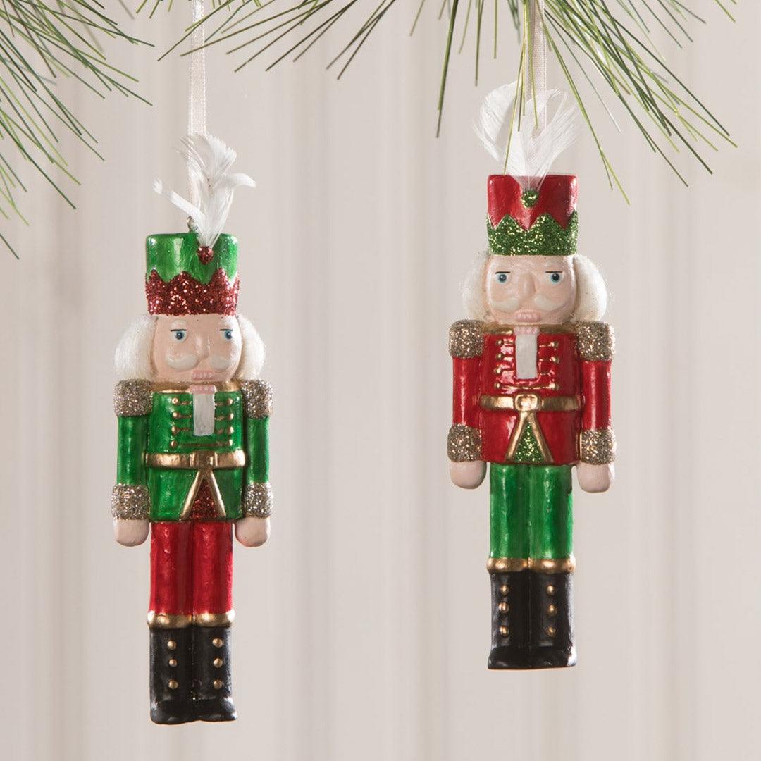 Traditional Nutcracker Ornament - Set of 2