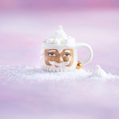 Glitterville Brown Papa Noel Mug for Christmas at Cuddle Decor