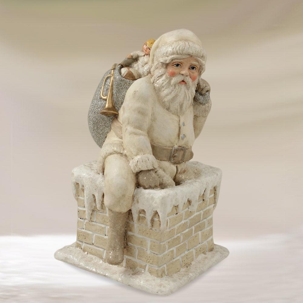 Ivory Santa in Chimney