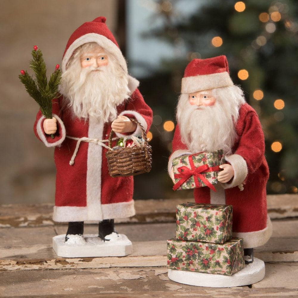 Small Vintage Santa Claus - Set of 2