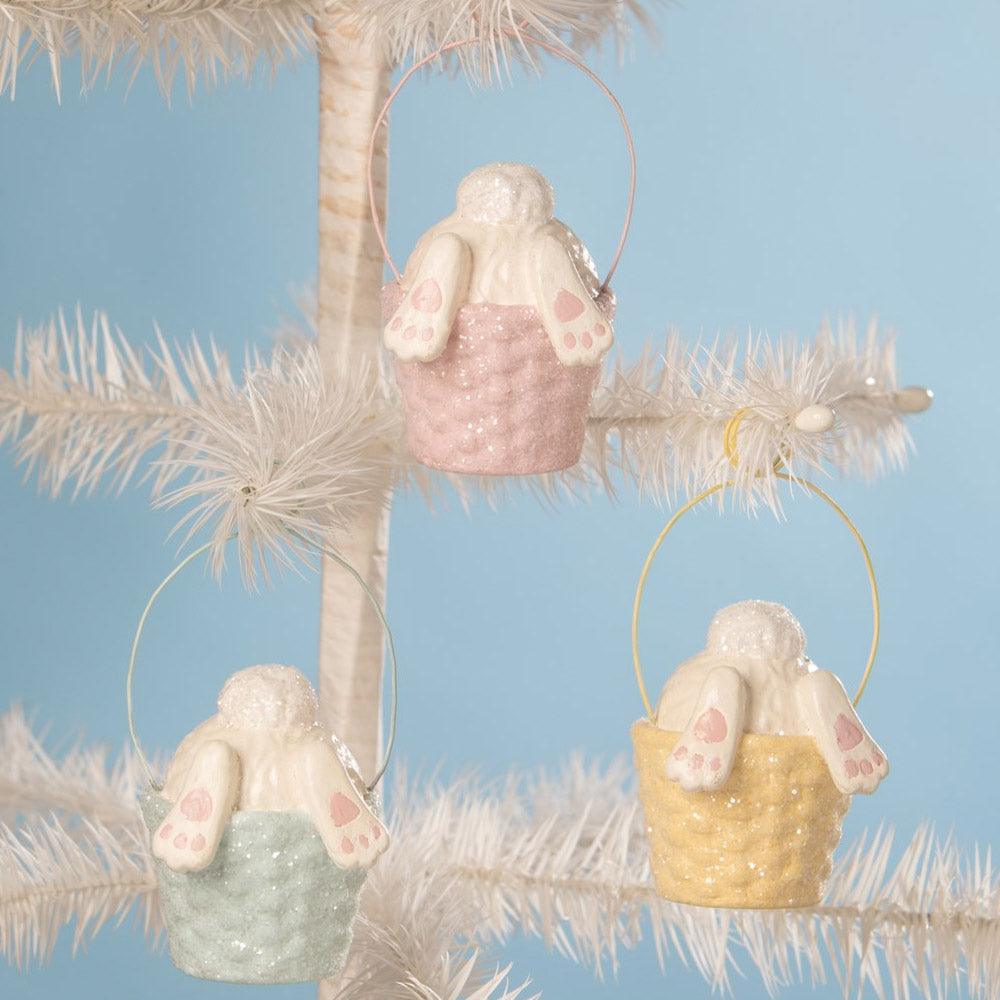 Bunny Tail Ornament & Place Card Holder - Set of 3