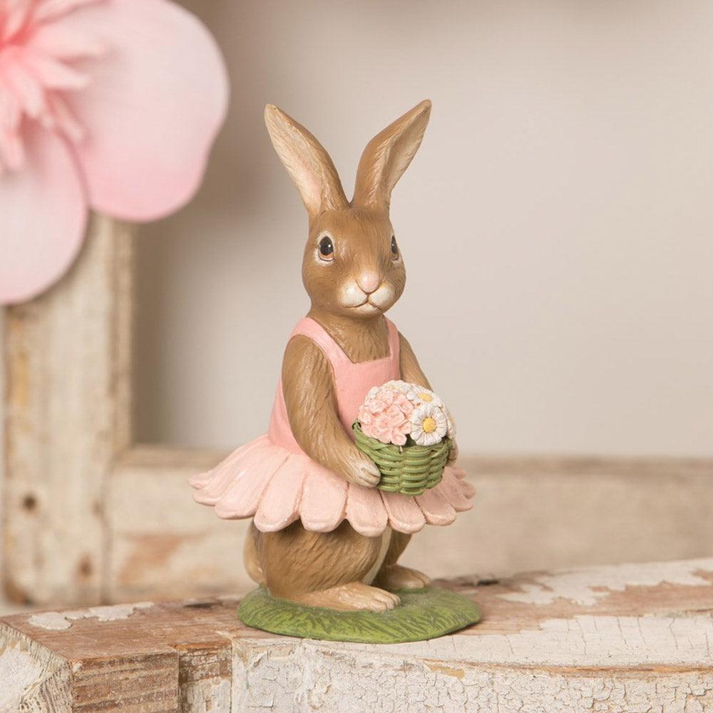 Daisy Bunny Easter Figurine by Bethany Lowe Designs  front
