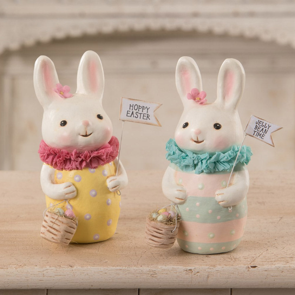 Hoppy Easter Bunny Easter Figurine by Michelle Allen for Bethany Lowe  set