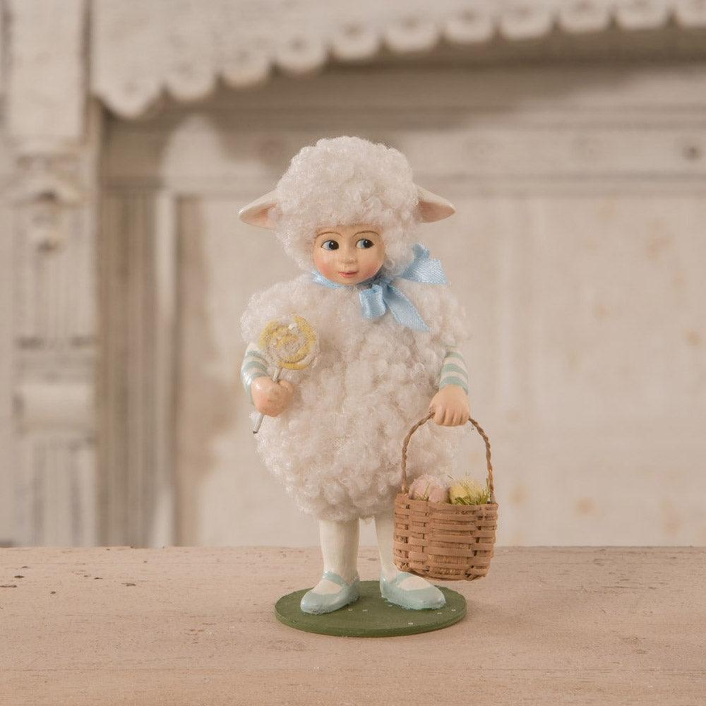 Little Lulu Lamb Easter Figurine by Bethany Lowe Designs  front