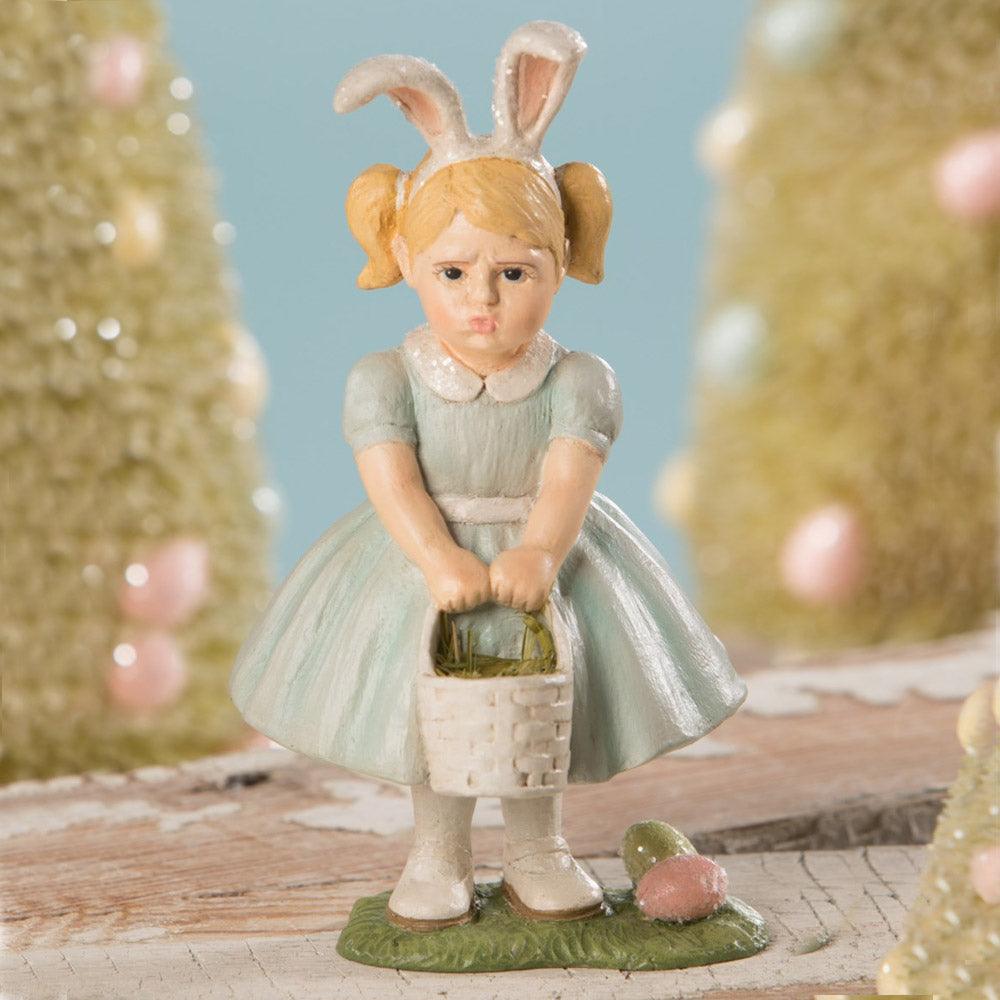 Pouting Easter Girl Spring Figurine by Bethany Lowe
