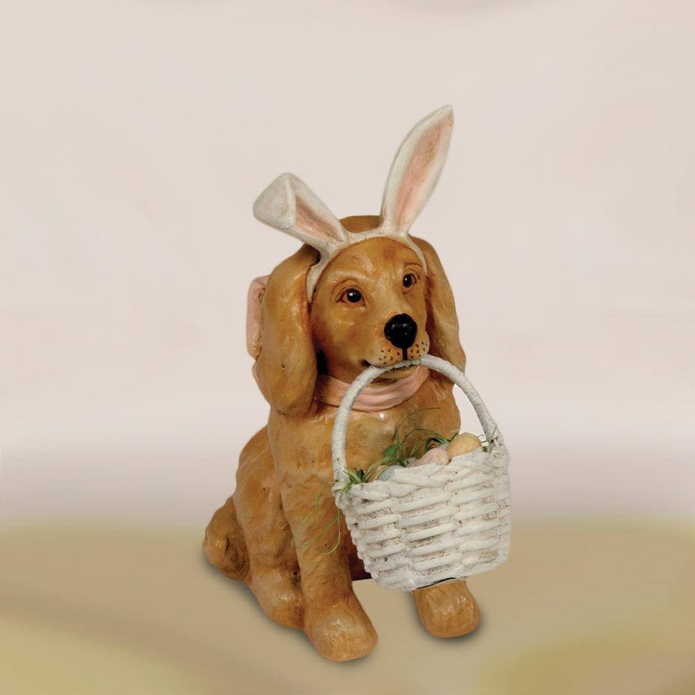 Easter Puppy Figurine and Collectible by Bethany Lowe Designs