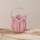 Tulip Bucket Lavender Paper Mache
