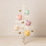 Tulip Bucket White Paper Mache