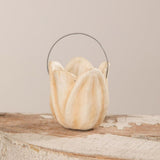 Tulip Bucket White Paper Mache