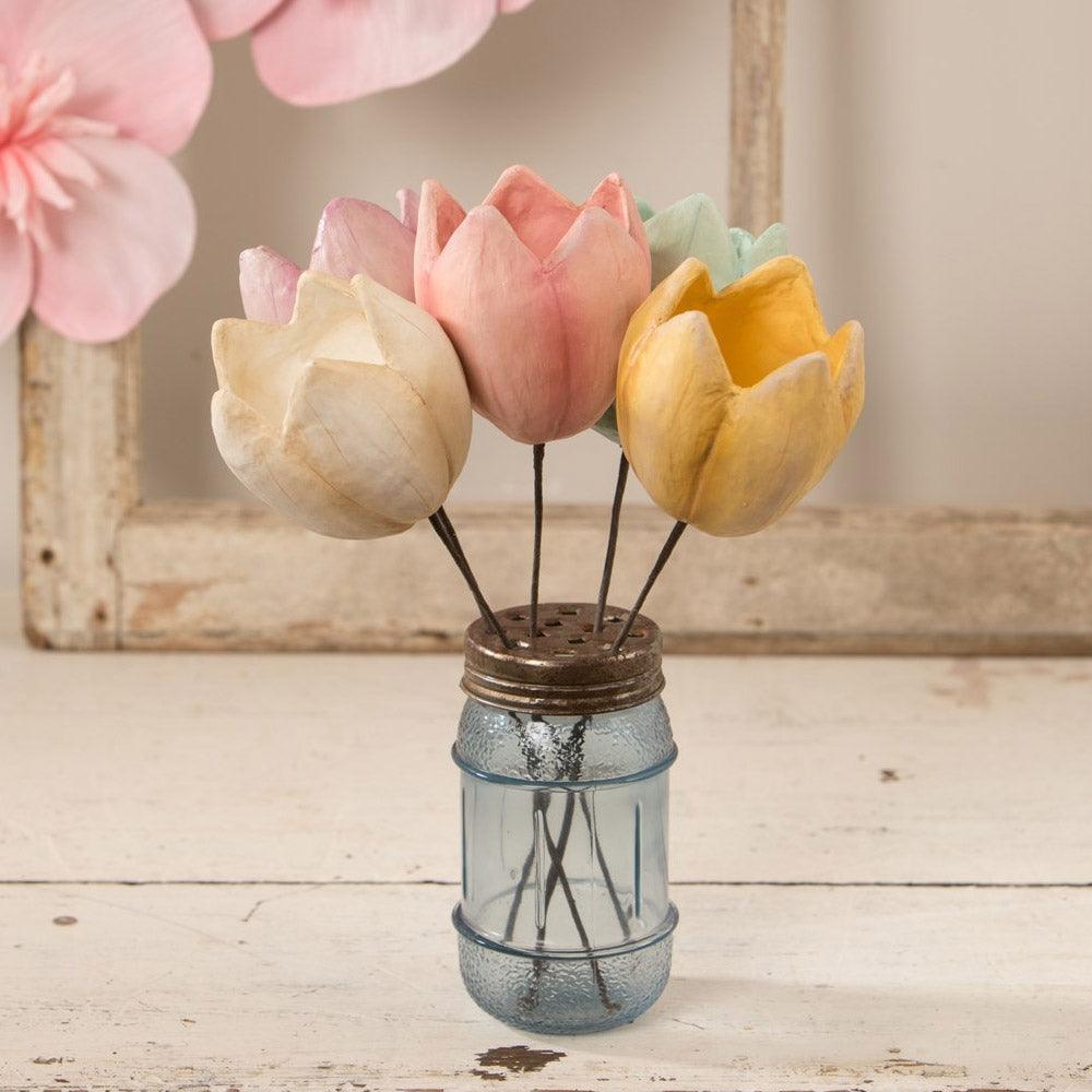 Tulip Pick Pink Paper Mache