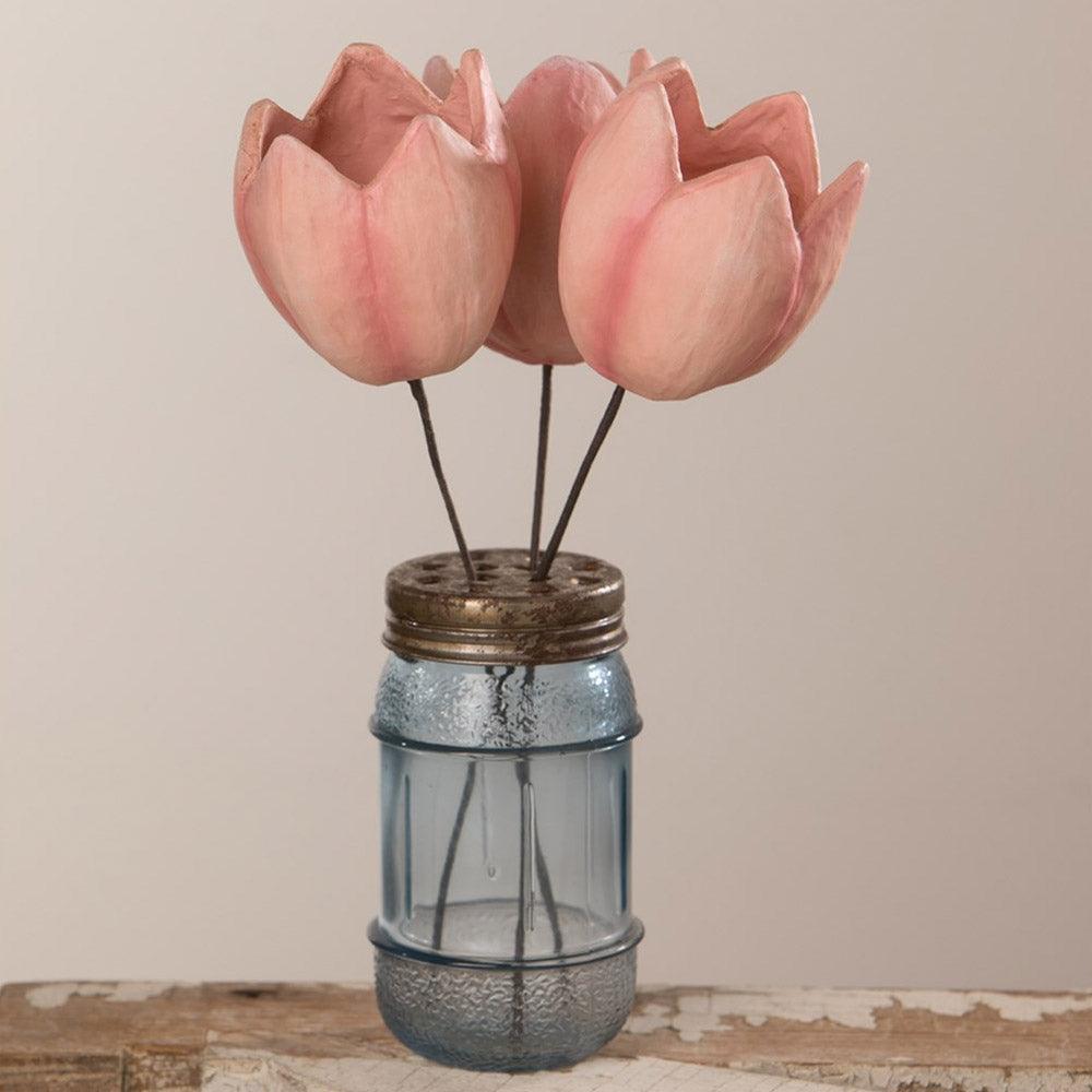 Tulip Pick Pink Paper Mache