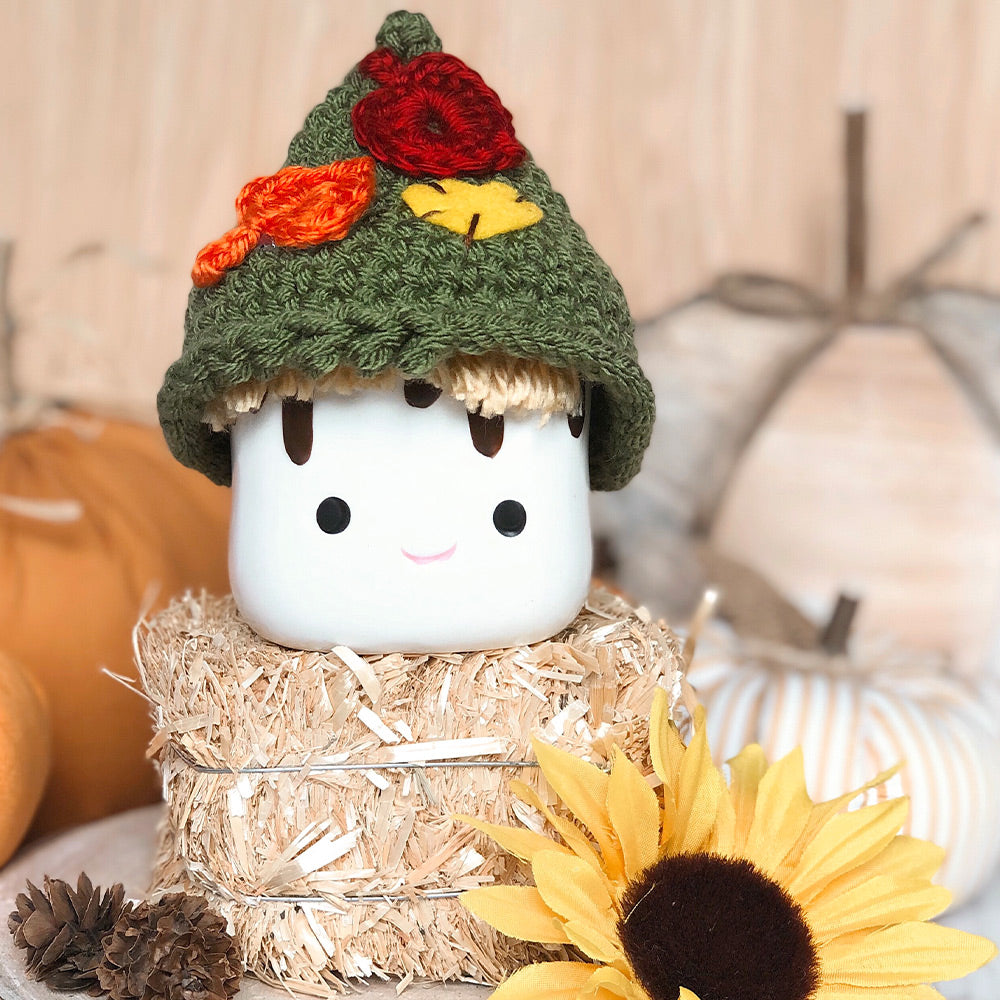 Crochet Marshmallow Mug Hat - 1 Hat