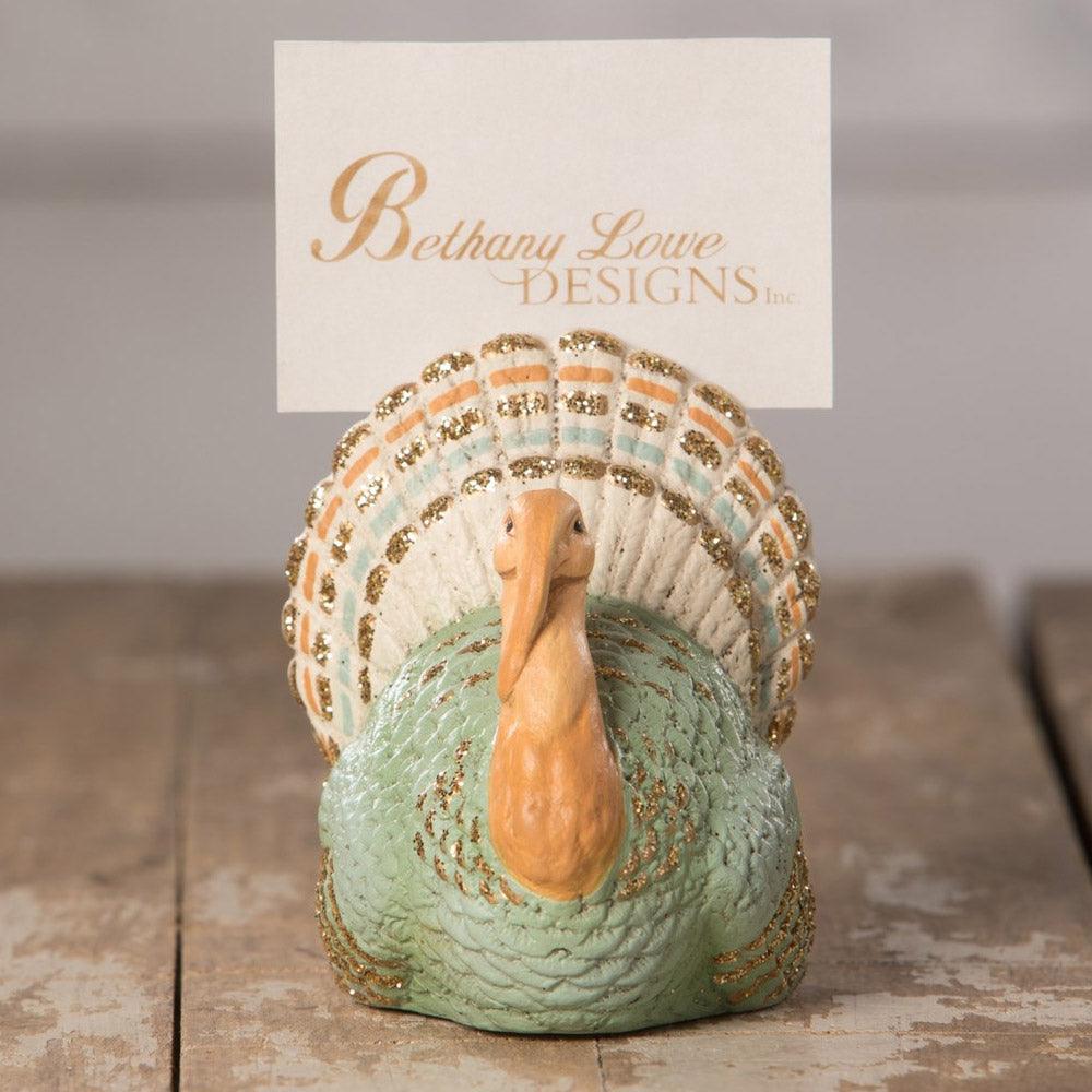 Elegant Turkey Place Card Holder by Bethany Lowe
